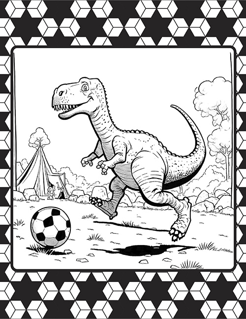Dinosaurs Doing Human Things Coloring Book — Figgy Designs