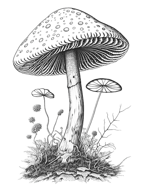 Forest Mushrooms Coloring Book — Figgy Designs