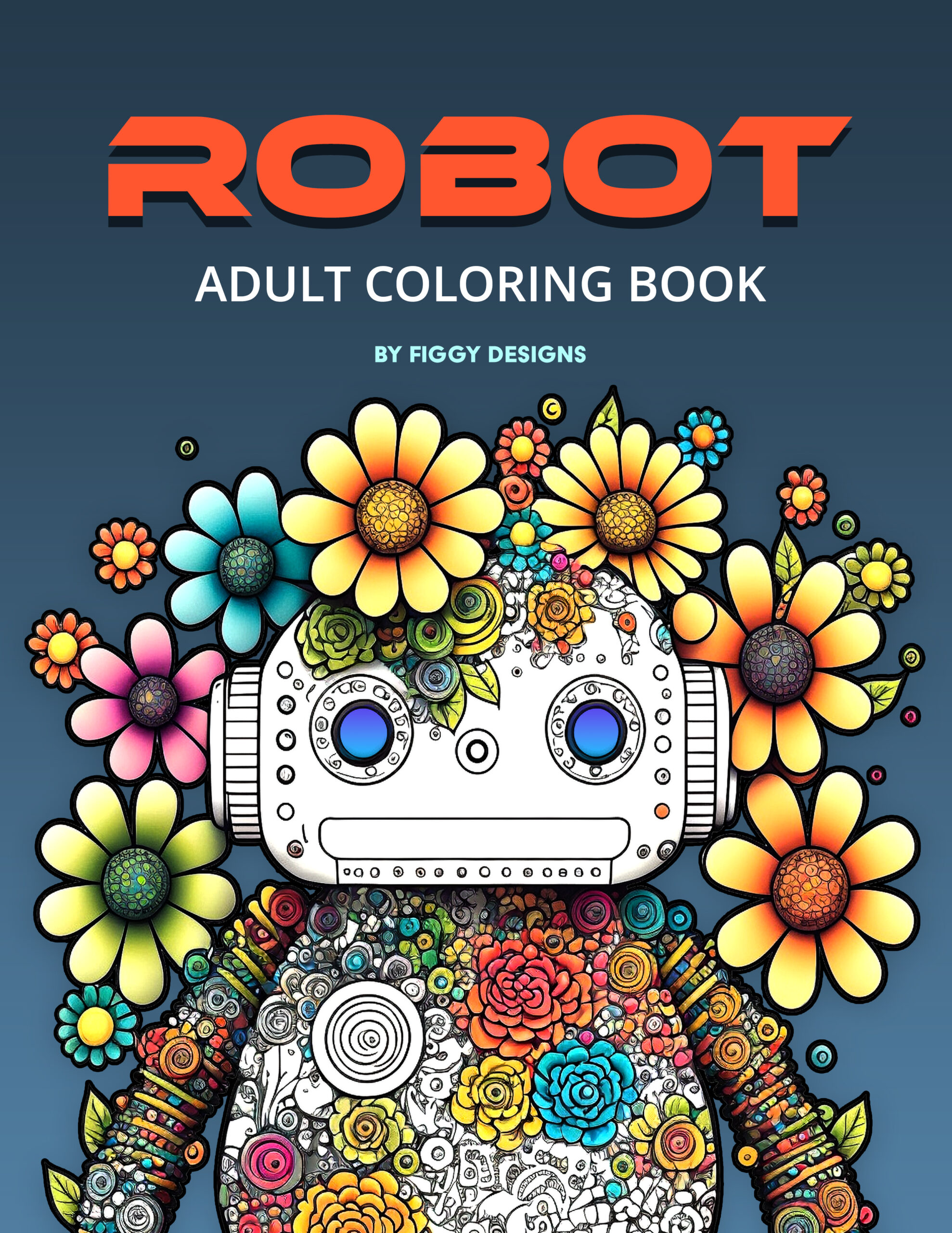 Robots Coloring Book for Adults