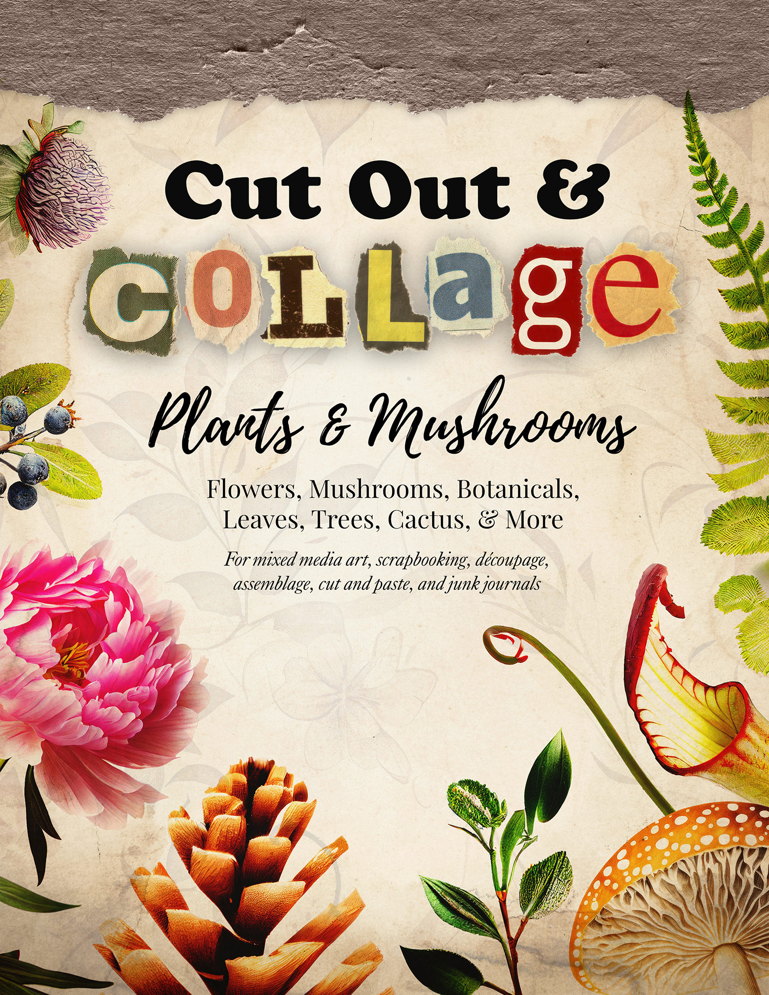 Cut Out and Collage: Plants and Mushrooms — Figgy Designs