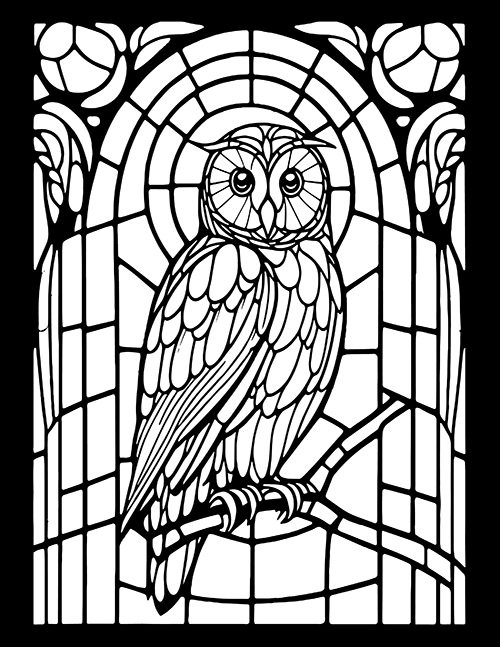 Stained Glass Birds Coloring Book — Figgy Designs