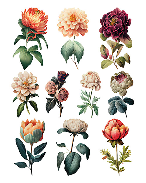 Botanical Art to Cut Out and Collage: Over 500 botanical