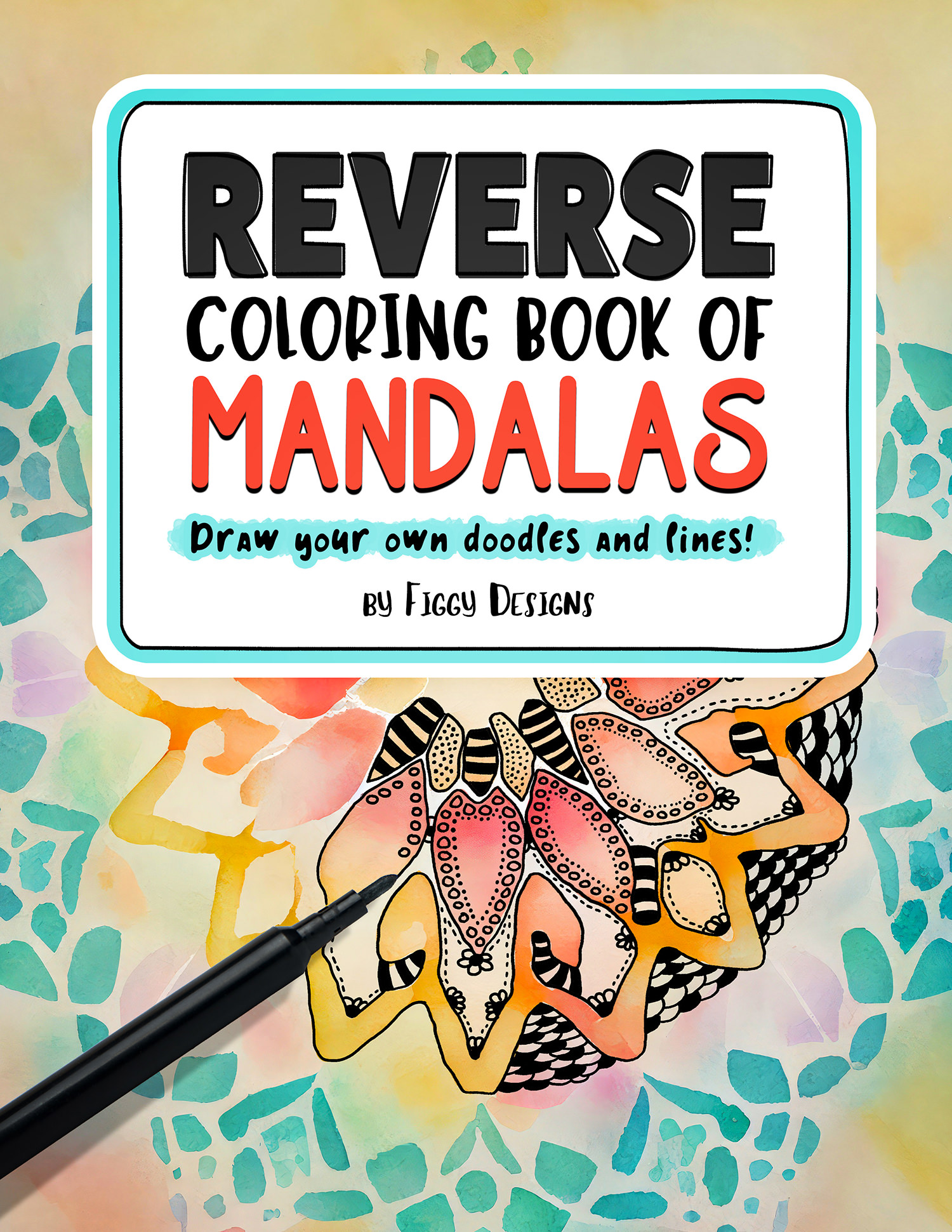 Reverse Coloring Book of Mandalas