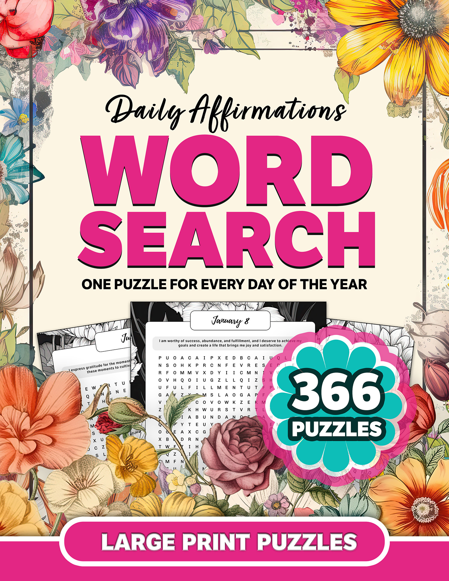 Daily Affirmations Word Search Puzzle Book