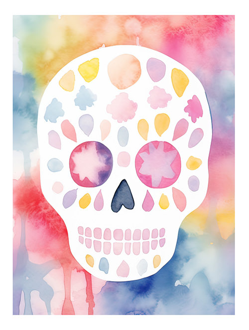 Reverse Coloring Book of Sugar Skulls by Figgy Designs