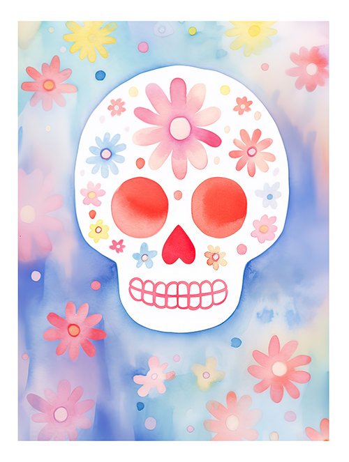 Reverse Coloring Book of Sugar Skulls by Figgy Designs