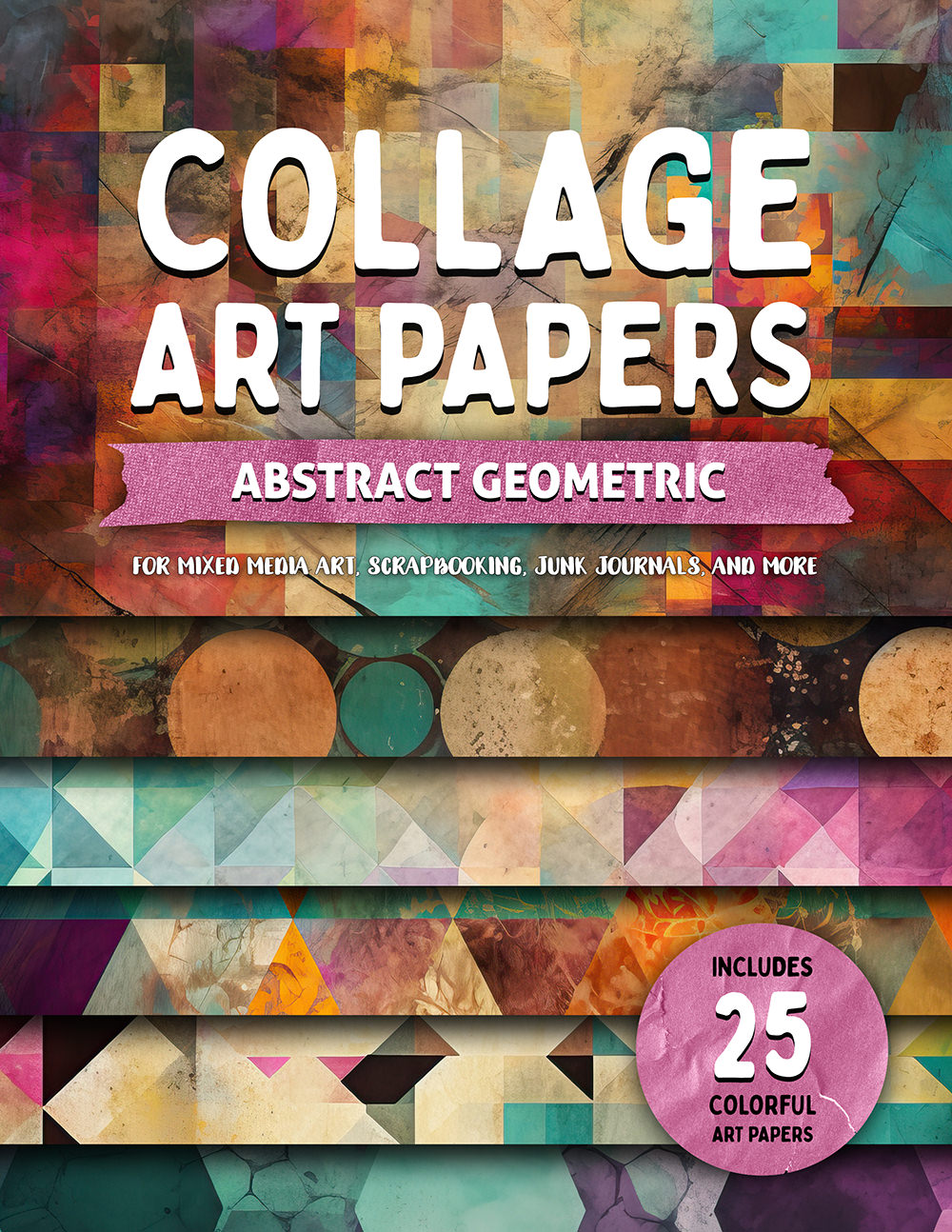 Collage Art Papers: Abstract Geometric