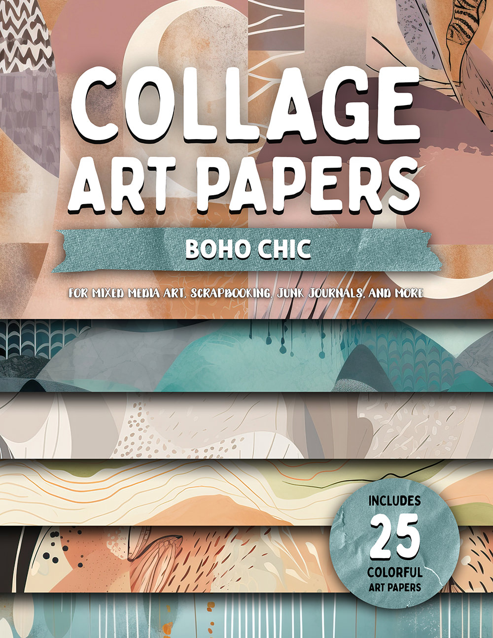 Collage Art Papers: Boho Chic