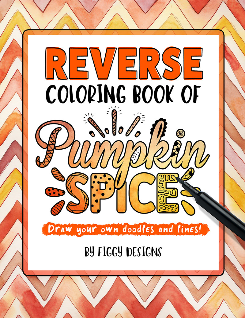 Reverse Coloring Book of Pumpkin Spice